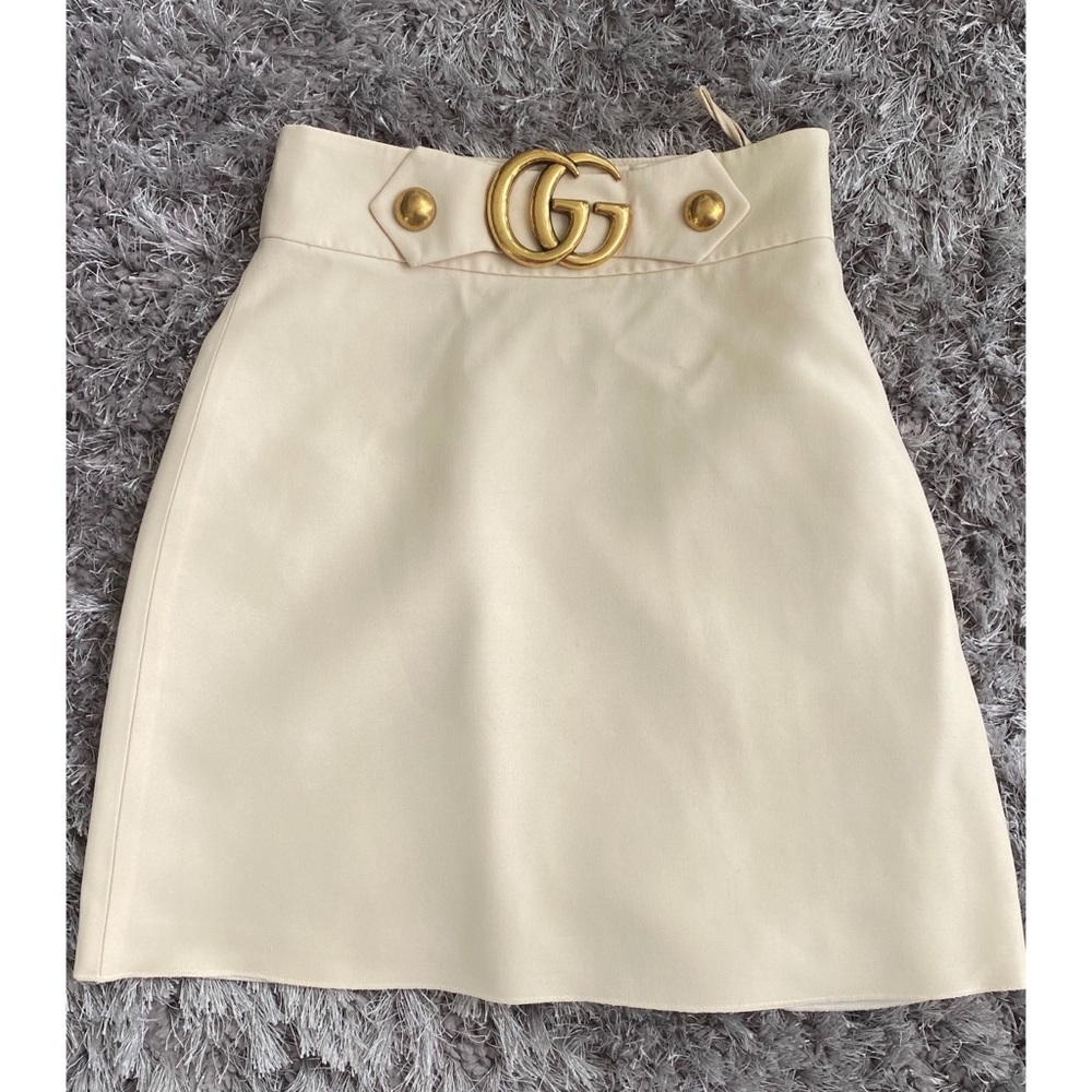 GUCCI crêpe wool-silk skirt